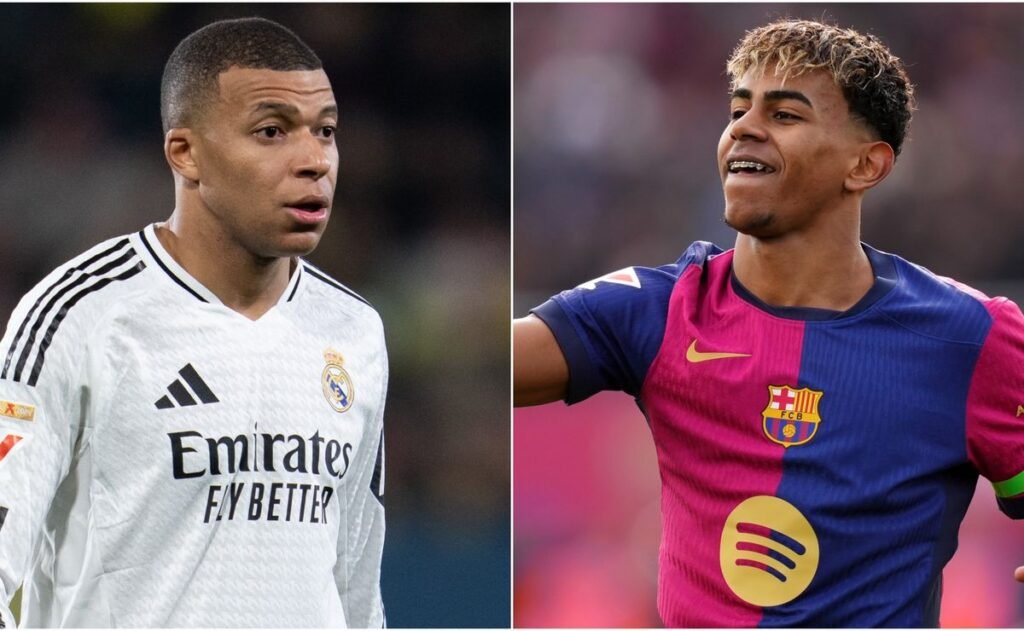O Barcelona de Yamal poderia garantir o título da Liga em frente ao rosto do Real Madrid de Mbappe
