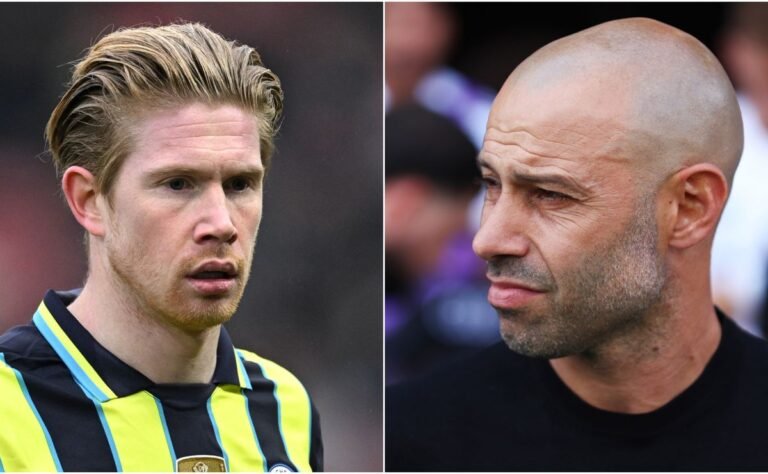 O treinador Javier Mascherano reage aos rumores que ligam Kevin de Bruyne a Inter Miami