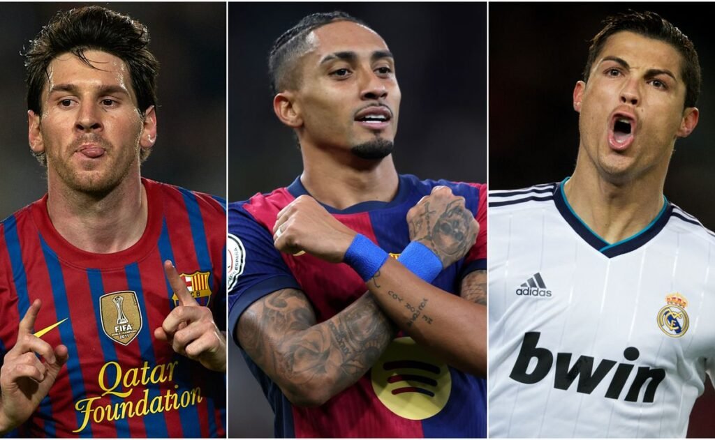 Raphinha chega a alturas de Lionel Messi na Liga dos Campeões da UEFA: qual a altura da estrela de Barcelona ao recorde de Cristiano Ronaldo?
