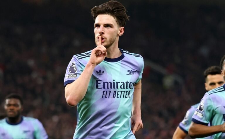 VÍDEO: Declan Rice marcora tremendas chutes livres para o Arsenal contra o Real Madrid no confronto da Liga dos Campeões